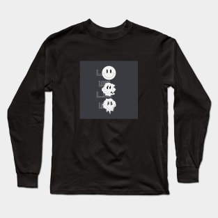 Lost distorted smiley face Long Sleeve T-Shirt